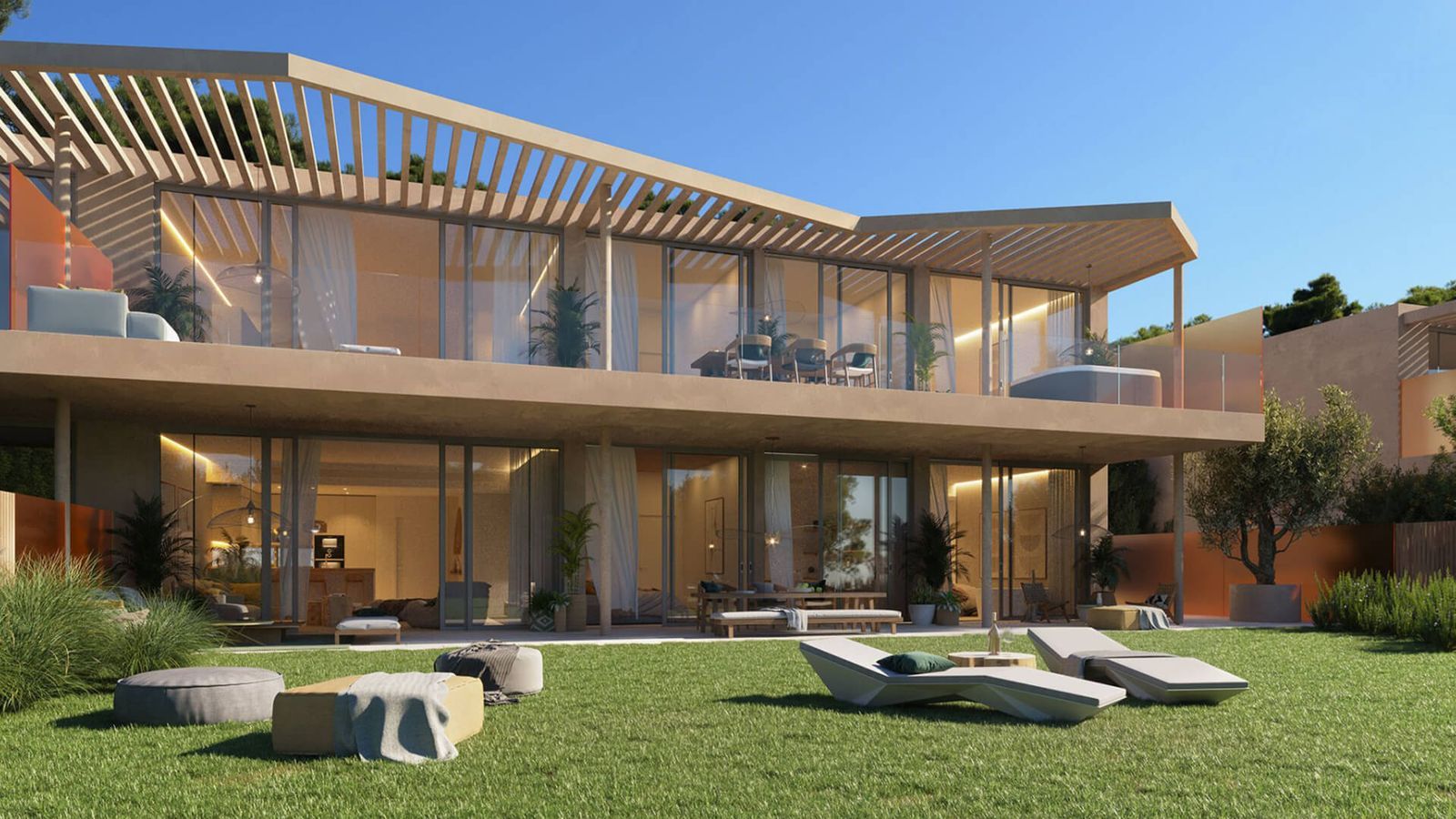 Moderne villa met tuin en terras